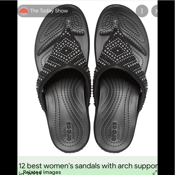 CROCS Shoes - BNIB CROCS MONTEREY SHIMMER WEDGE SANDALS~ Woman’s Size 7W